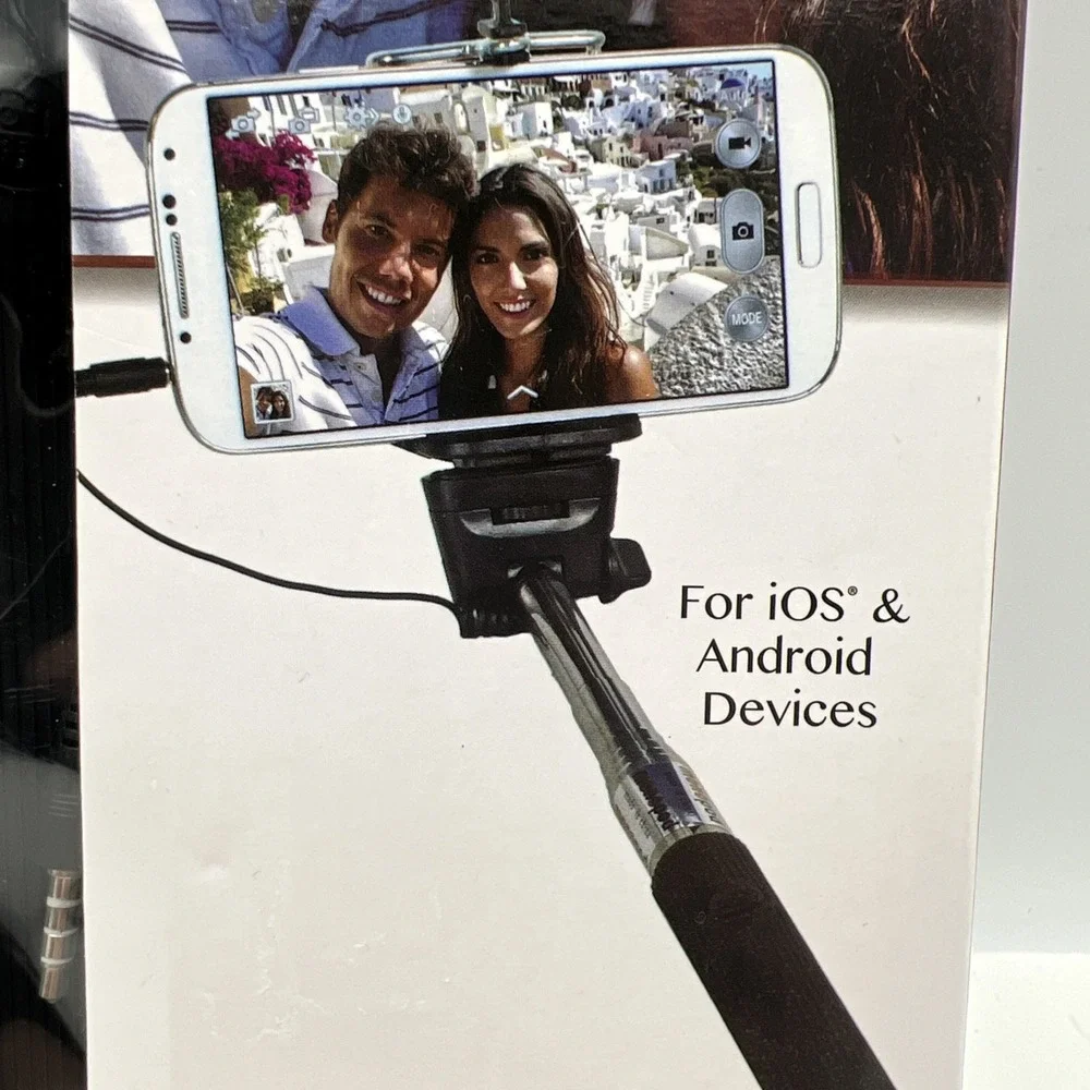 Selfie Stick Portable 39 Inch Android Or iPhone W/ Selfie Button W/ Device Mount